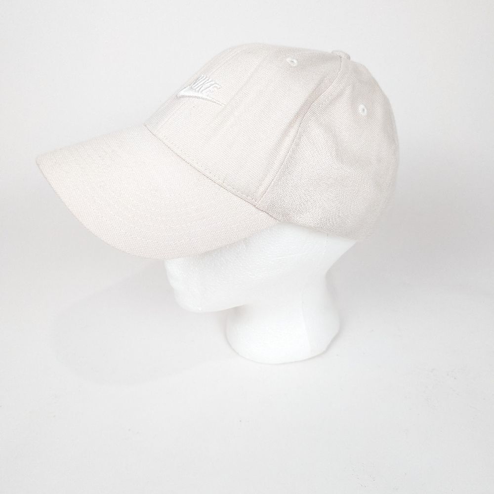 Nike Sportswear White on White Baseball Hat Cap Swoosh Logo - Picture 5 of 13
